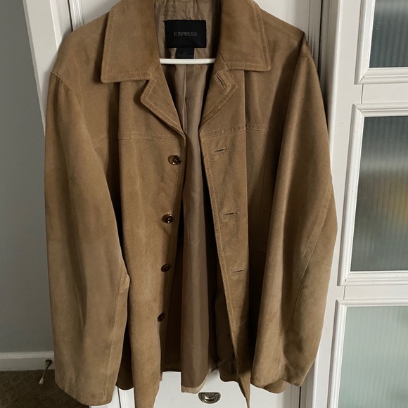 Leather Button Up Coat - Picture 2 of 6